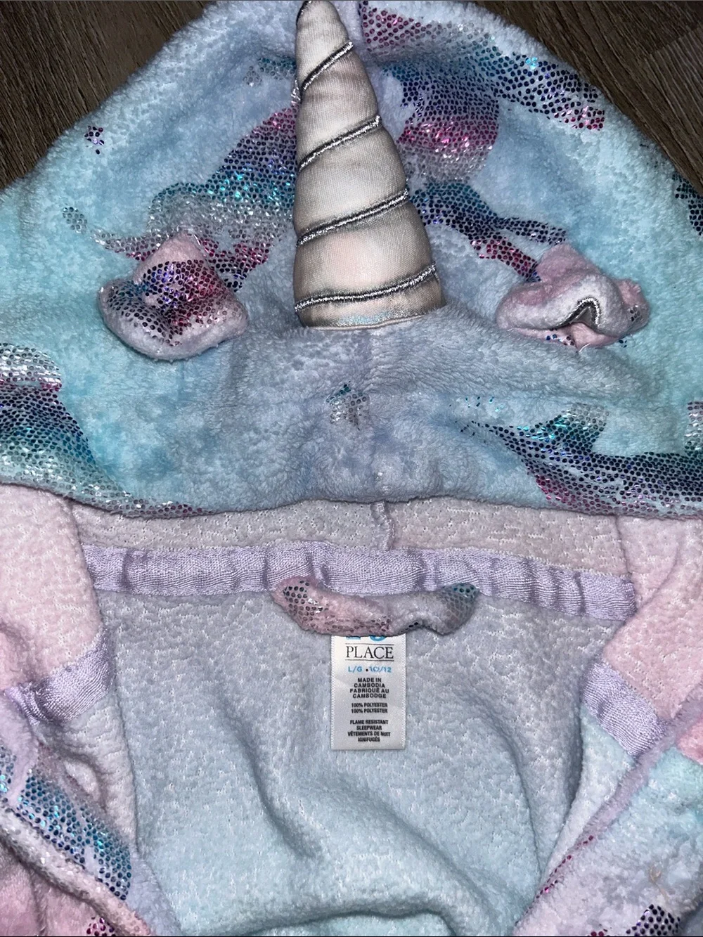 Girls’ L(10/12) Unicorn Robe & Bag